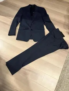 美品　SUIT SELECT スーツ　セットアップ ネイビー　Y5 ストライプ