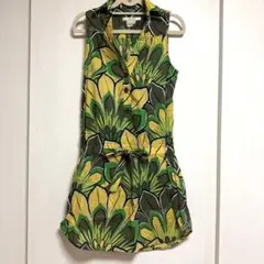 花柄ノースリーブミニワンピース