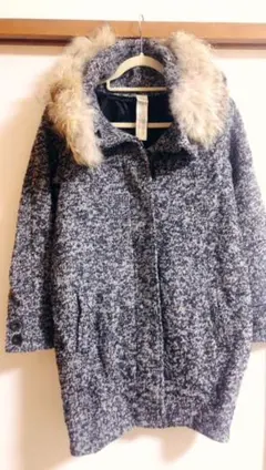 a ⚠️おまとめ3千円〜購入可 ✨ムルーア/MURUA ウールコート　ファー付き