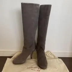 サルヴァトーレフェラガモ　スエードロングブーツ5 1/2