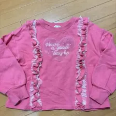 KP140ピンク ハート刺繍 トレーナー