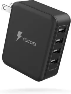 40W USB急速充電器 4ポート 折り畳み式 PSE認証済み　ブラック