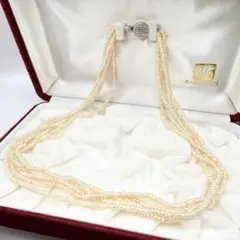 7連✨本真珠 ベビーパールネックレス 2.3-2.8mm シルバー刻印 42cm 7連✨本真珠 ベビーパールネックレス 2.3-2.8mm シルバー刻印 42cm