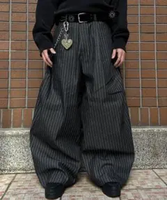 kutir カーブデザインストライプバギーパンツのサムネイル