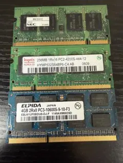 ノートPC用メモリ 1GB 2枚セット DDR2 - メルカリ