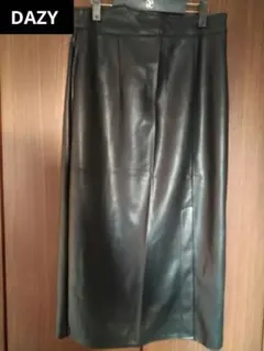 Dazy ブラック ソフトレザー風タイトスカート XL