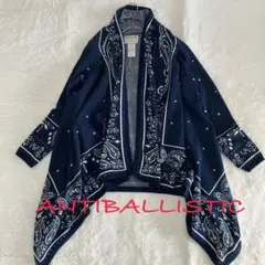 ANTIBALLISTIC 変形ヘムオープンフロントカーディガン　トッパーカーデ