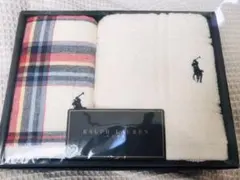 ラルフローレン ハンドタオル.ウォッシュタオル 2枚セット ティスベリー&ラージ