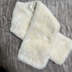 JEANASIS アイボリー ファーネックウォーマー