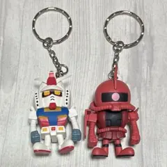 ガンダム　シャア専用ザク　キーホルダー　2個セット