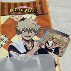 僕のヒーローアカデミア×極楽湯 マフラータオル＆コースター 【爆豪勝己】