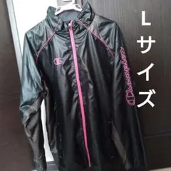 Champion ウィンドブレイカー 黒/ピンク