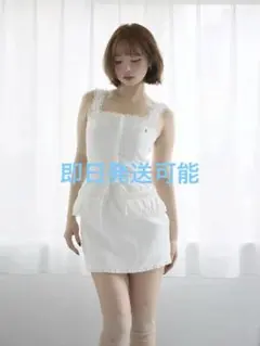 ワンピース andmary Katie lace frill set up white ANDMARY】Katie lace frill set up