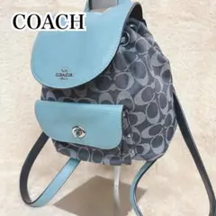 COACH コーチ シグネチャー デニム ミニ リュック