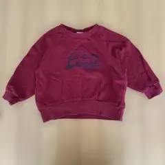 petit main トレーナー　赤　汽車　100センチ