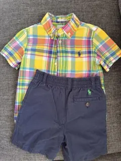 ラルフローレンralphlauren キッズベビーシャツハーフパンツ