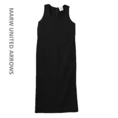 マルゥユナイテッドアローズ スクエアノースリーブワンピース 36 黒