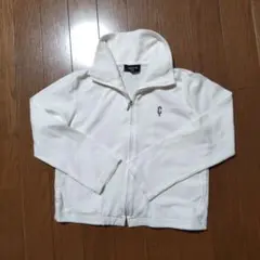 コムサイズム 長袖 コットンジップアップ 白 120センチ