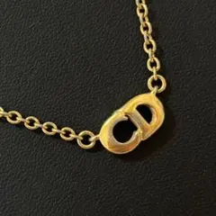 【希少】Dior ディオール ネックレス CDロゴ 刻印 ゴールド ジュエリー