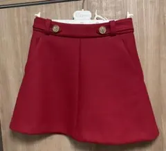 RED VALENTINO 新品 ハイウエストハートポケット スカート オレンジ