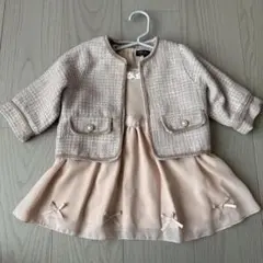 80cm Cottoliピンクベージュ ジャケット付きドレス