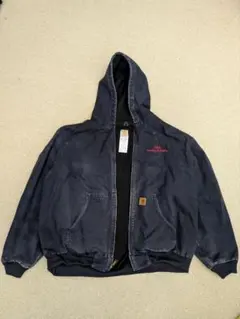 Carhartt アクティブジャケット3XLネイビー 企業刺繍フェードメキシコ製