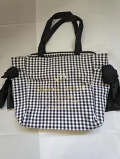 Maison de FLEUR ギンガムチェックリボントートバッグ