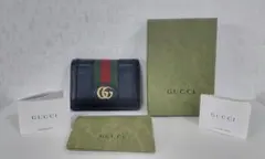 GUCCI 二つ折り財布　オフィディア ブラック