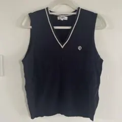 CAMPAL ニットベスト ネイビー Lサイズ