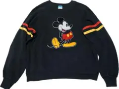Disney ディズニー ミッキーマウス フロッキー スウェット 80s Lのサムネイル