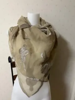 大判スカーフ　ベルベット　オパール加工