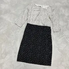 ♦︎新品同様♦︎LAURA ASHLEY ドット柄ひざ丈ワンピース UK14