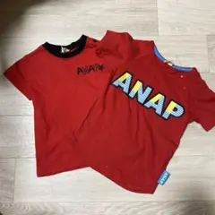 2枚セット　ANAPKIDS 国旗ロゴ Tシャツ