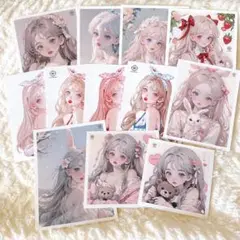 にゃあちゃんの文具屋さん 人物ステッカー