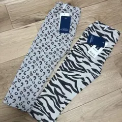 新品　アニマル柄　レギンス　80 2枚セット