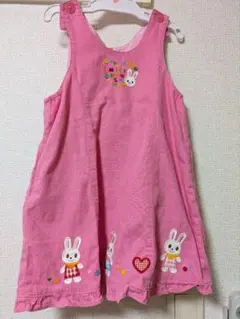 MIKI HOUSE ジャンバースカート 100cm ピンク