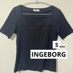 INGEBORG_インゲボルグ★上品なスクエアネックカットソーSサイズ