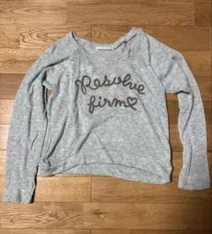 OLIVE des OLIVE 長袖 ロゴニット グレー