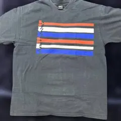【希少】00s OLD STUSSY トリコロールボーダー Tシャツ L 黒タグのサムネイル