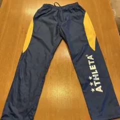 ATHLETA ロングパンツ ネイビー/イエロー ピステパンツ サッカー