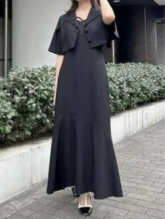 かじまり L'or Waist tuck Dress Black - メルカリ