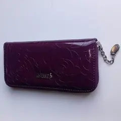 ANNA SUI アナスイ 長財布 ルーミー ラウンドジップ パープル 薔薇
