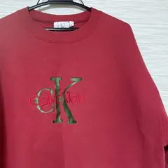 Calvin Klein 赤 トレーナー スウェット　90s hiphop