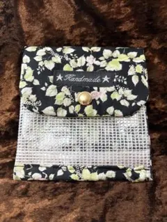 ハンドメイド 花柄ポーチ