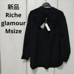 新品☆Riche glamour ボウタイ付きブラウス Mサイズ