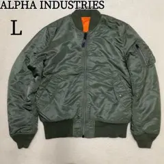 ALPHA アルファ MA-1 フライトジャケット メンズ L Y2K カーキ