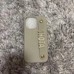 iPhone用ケース グレージュ SHOTA ラインストーン