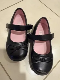 IFME 黒 リボン付きフォーマルシューズ