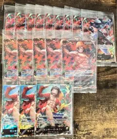 セブンイレブン限定 ワンピースカード計17枚 セット 【サボ・エース・ルフィ】