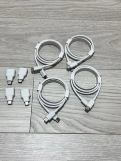 USB-C充電ケーブル4本とアダプタセット